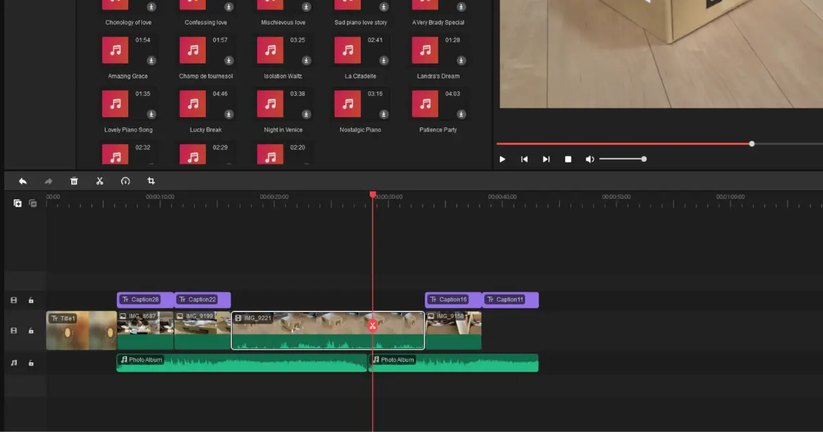 Minitool MovieMaker で編集するイメージ