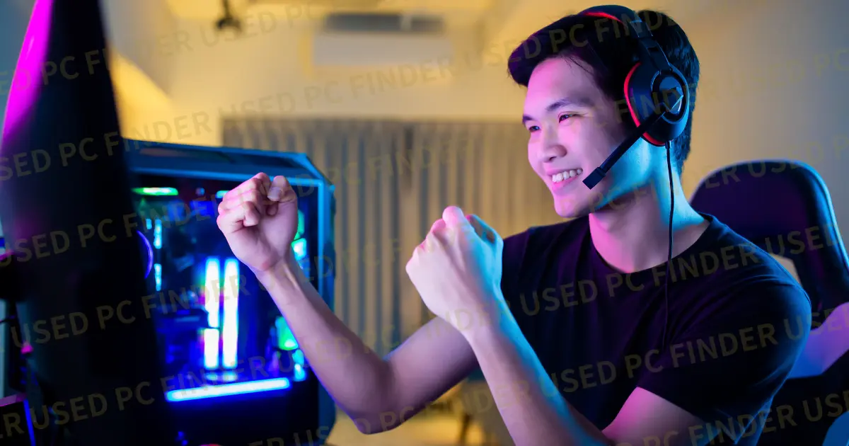 中古パソコン直販のPCでゲームを楽しむイメージ