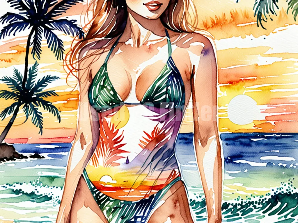 下絵を水彩画風にしたイメージ