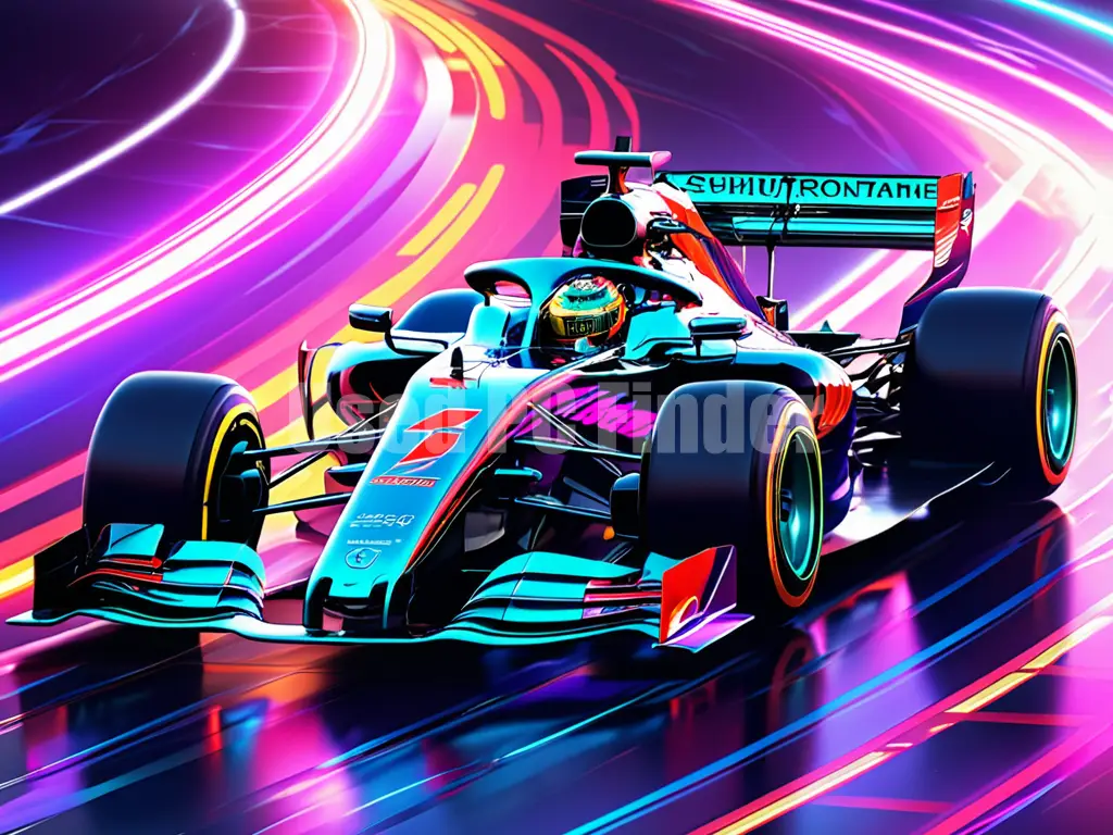 F1カーの下絵をアニメ風にしたイメージ