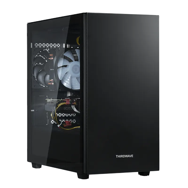 ドスパラ Lightning-G AT7XB の外観(ブラック筐体)