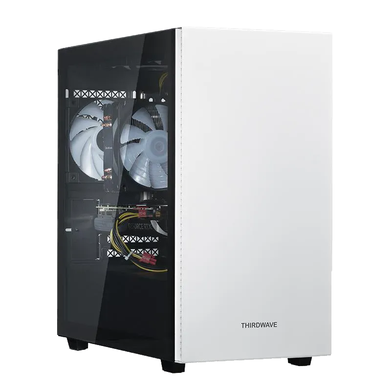 ドスパラ Lightning-G AT7XW の外観(ホワイト筐体)